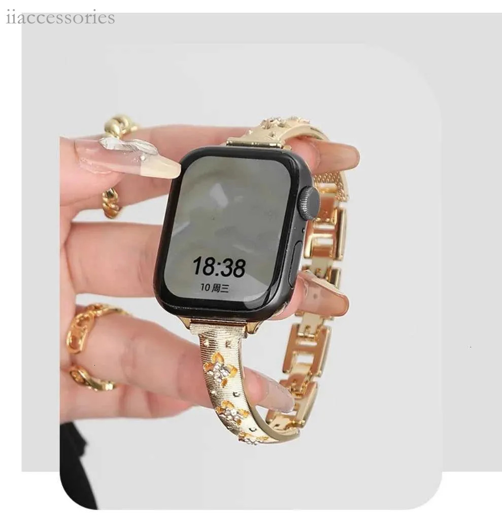 Watch Band Bling Bracelet For Apple Watch Band Link Series 11/8/7/6/10/9 40Mm 41Mm 38Mm 42Mm 44Mm 45Mm 46Mm Strap - view 4