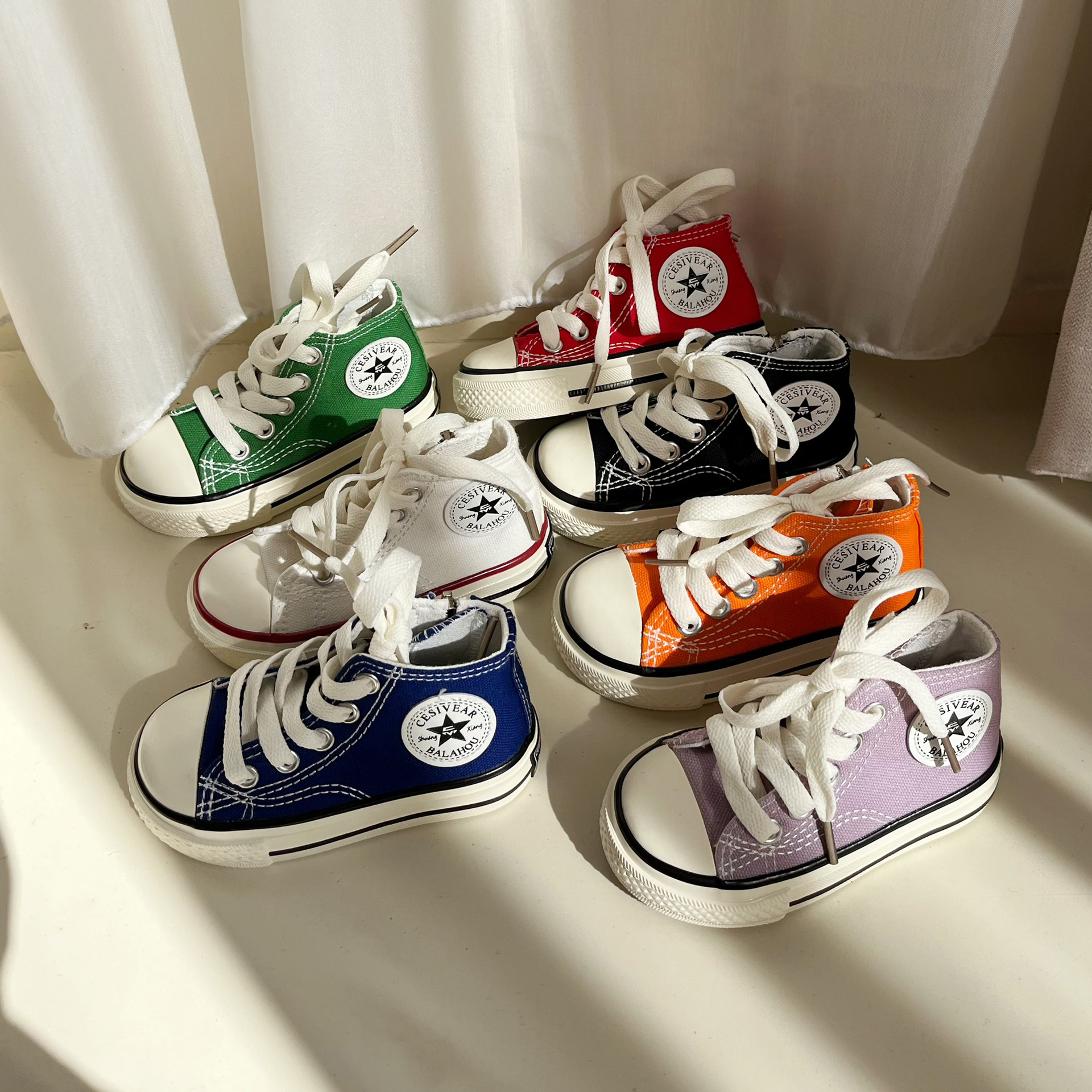 Kids Girl Boy High-top Low Canvas Shoes Students Breathable sneaker Shoes Children Wear-resistant Sport Casual flat Board Footwear Sizes 19 - 36 L0771