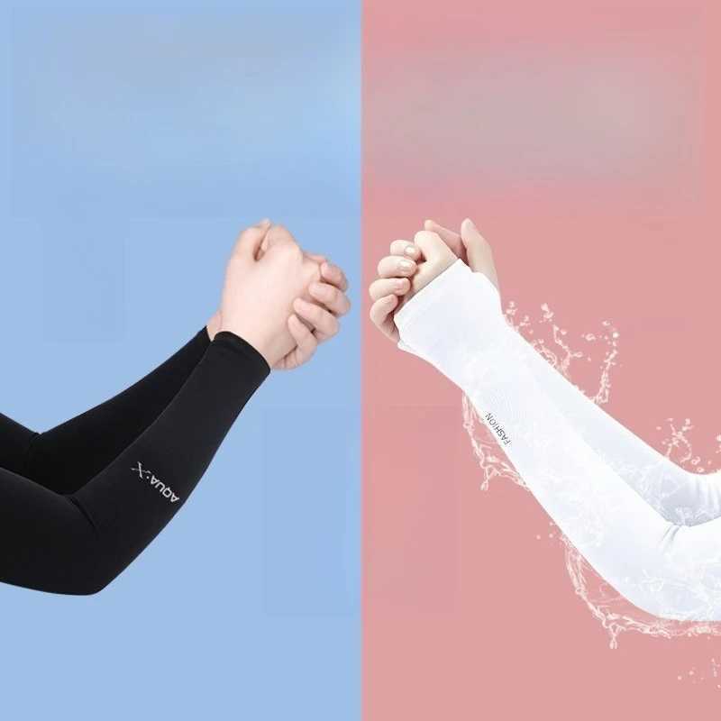 Sun Protection Silk Sleeve Cover - Mens and Womens Summer UV Protection Outdoor Sleeve for Cycling and Motorcycles D260326