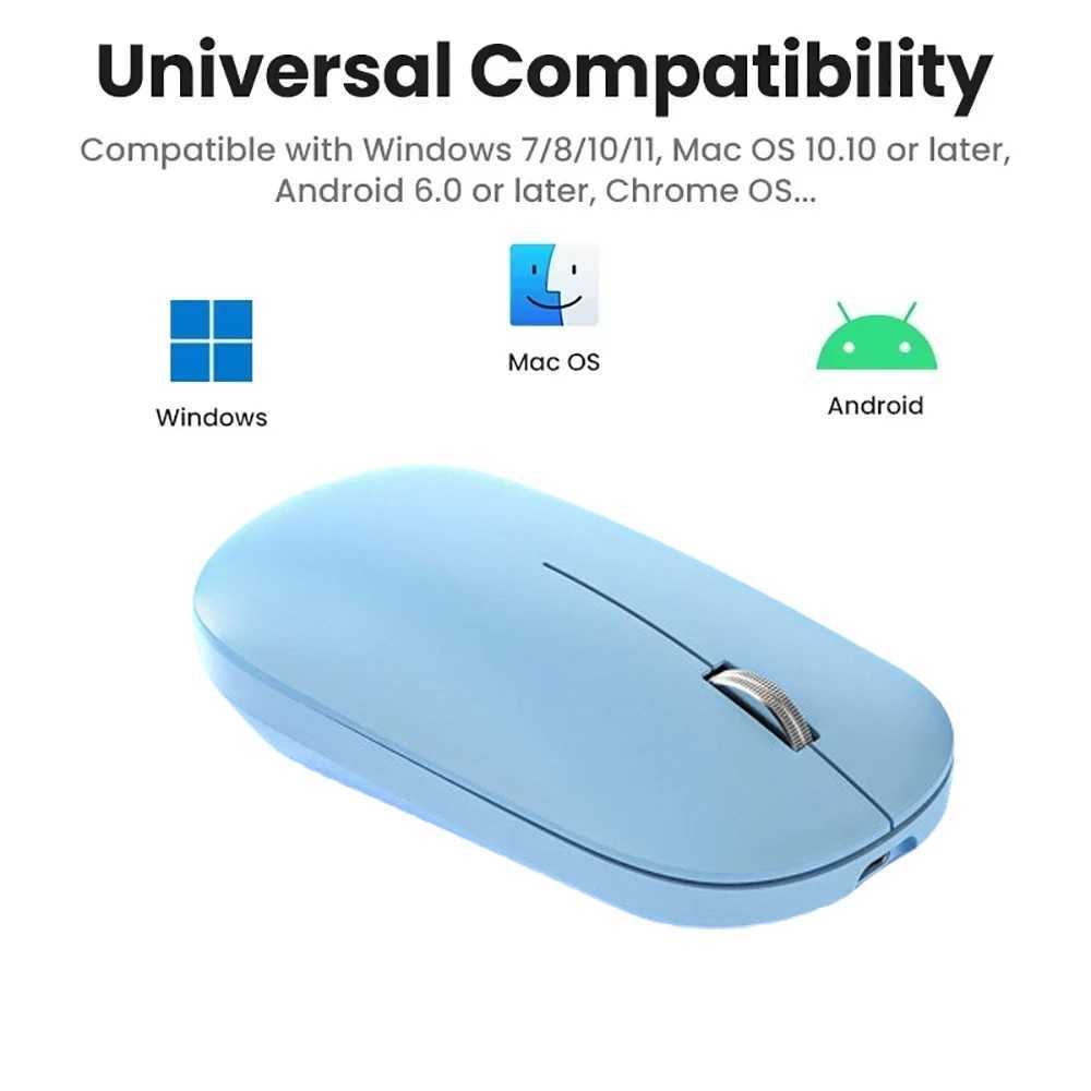 Dual-Mode Bluetooth Mouse 24G Wireless Mouse Rechargeable Mouse Gaming Mice Office Silent Button Mouse for PC Laptop Tablet D260327