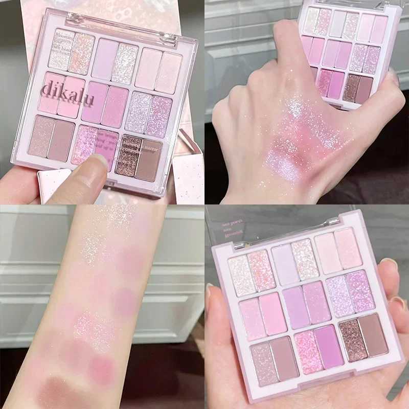 18 Colors Color Blocking Eyeshadow Palette Korean Makeup Summer Ice Cream Color Eyeshadow Pink Purple Makeup Palette Cosmetics H260327