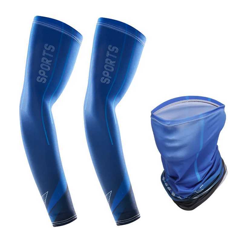 Sleeve Face Mask Set Summer Sun Protection Men Women Cycling Arm Sleeves Driving Fishing Neck Cover Travel Breathable Elastic D260326