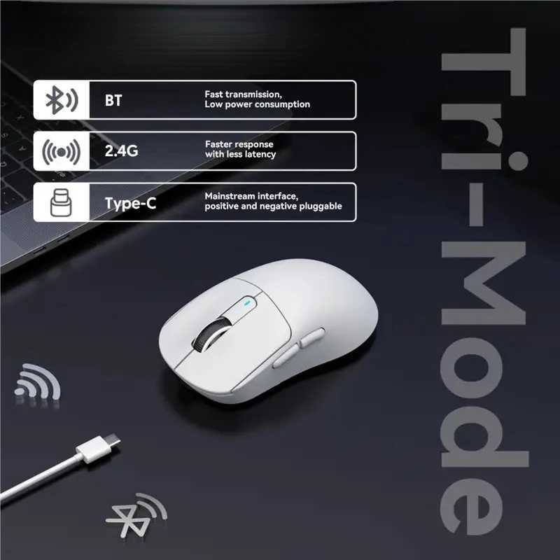 X3 Lightweight Mouse Wireless Bluetooth Dual-mode Connection PAW3395 Macro Bluetooth Mouse For Games Feels Comfortable D260327