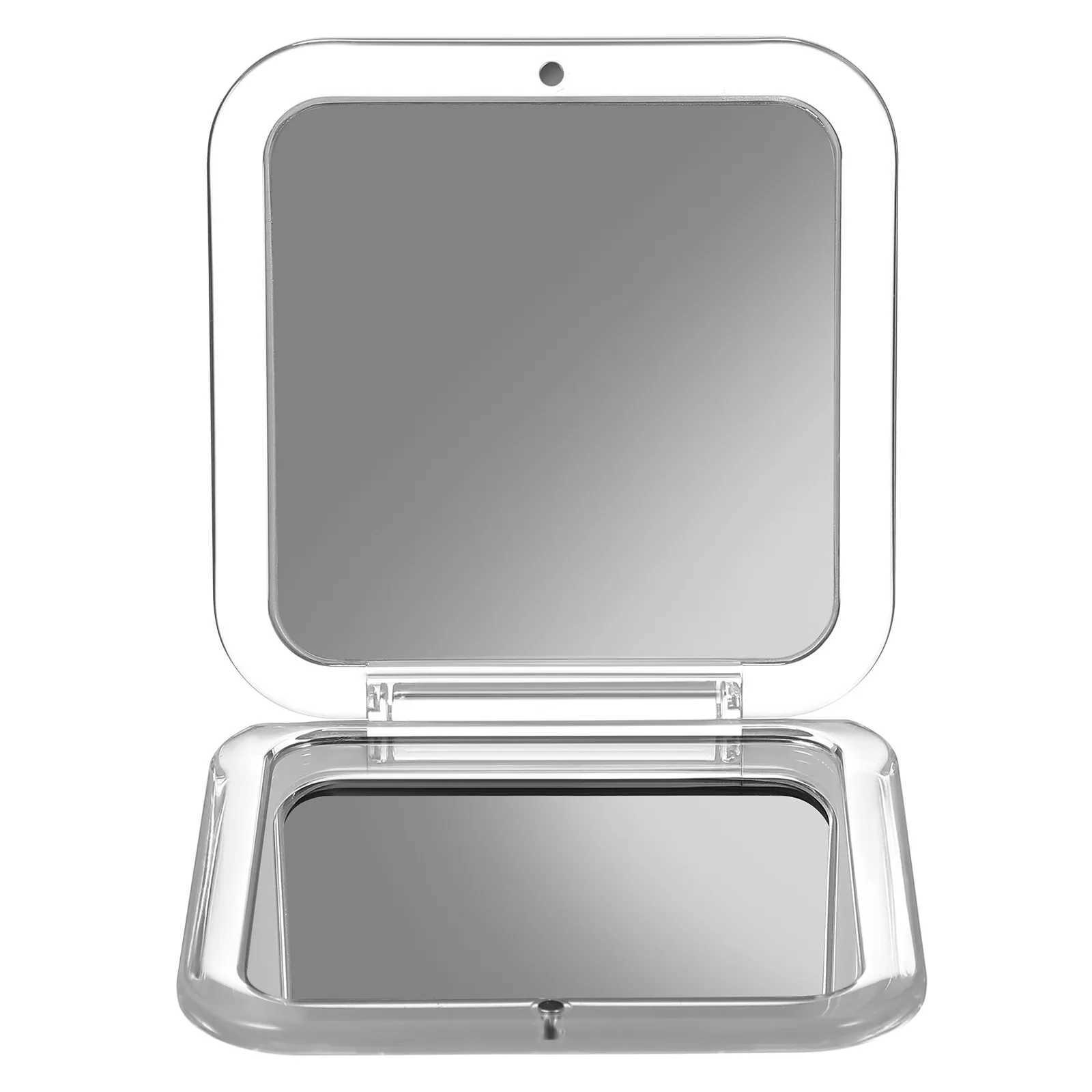 Small Compact Square Travel Makeup Mirror Folding Portable Pocket Mirror with 15X Magnification Pocket Mirrors H260327