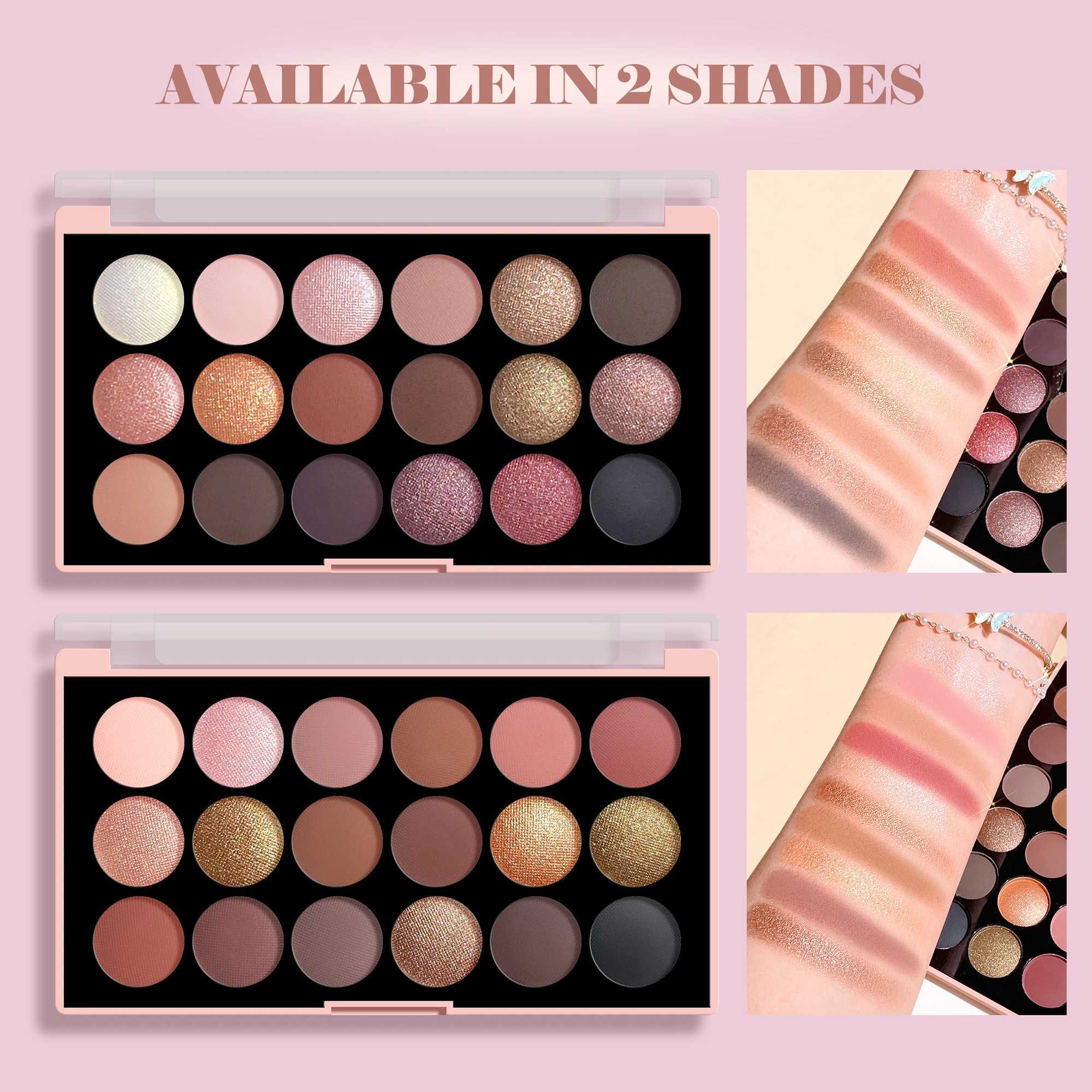 18-Color Eyeshadow Palette Pearlescent Matte Fine Shimmer Glitter Earth Tones Long Lasting High Performance Beauty Makeup H260327