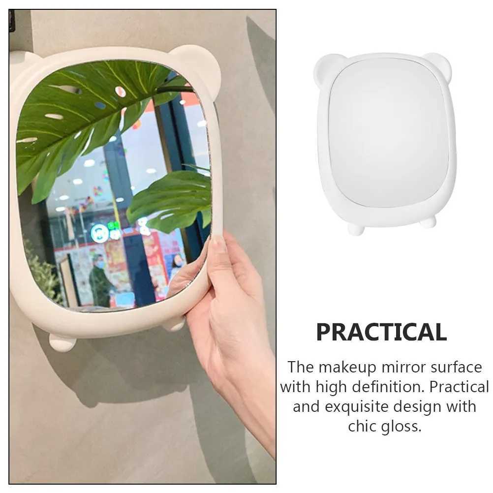 1Pcs Cartoon Tabletop Makeup Mirror White Stable High Definition Desktop Dresser Vanity Small Dormitory Shaving Skin H260327