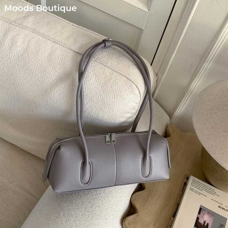 MOODS Retro Underarm Shoulder Bags For Women PU Leather Pure Color Commute Satchel Bag 2025 Winter New Luxury Designer Handbags C260327