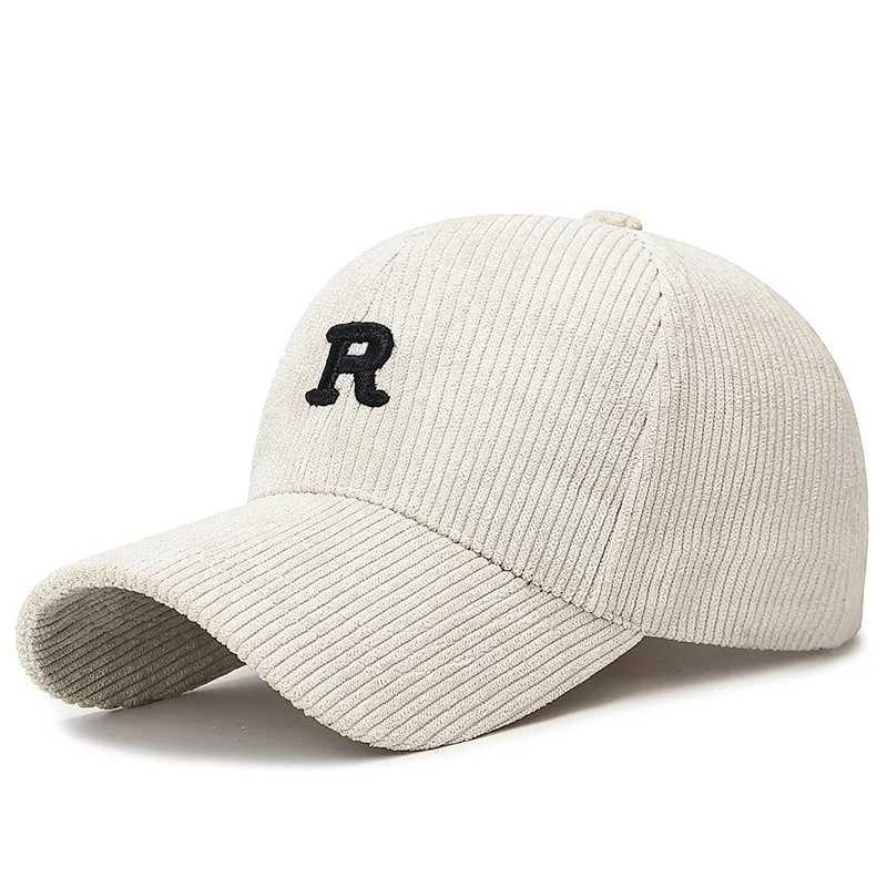 Baseball with 3D Embroidered R Letter Solid Color Adjustable Structured Hat Stylish Fall and Winter Accessory M260327
