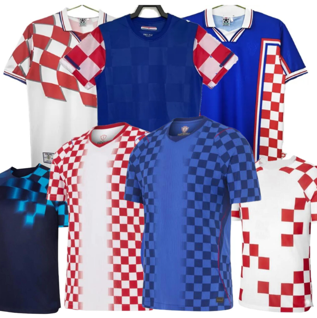 1998 2010 22 2026 2027 Retro classic Croatia World Cup soccer jerseys Modric Kramaric Majer Perisic Vuskovic Pasalic Vlasic Boban SUKER national men football shirt