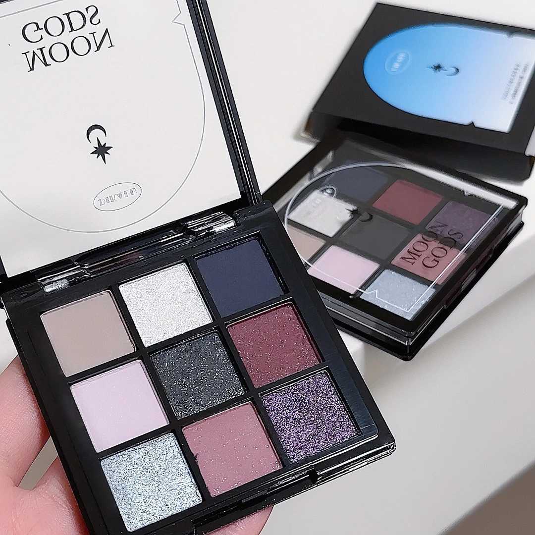 DIKALU New Utopia Moon Eye Shadow Tray Beads Matte Fine Flash Cold Tone Blue Purple Nine Palace Grid to Brighten the Sleeping Si H260327