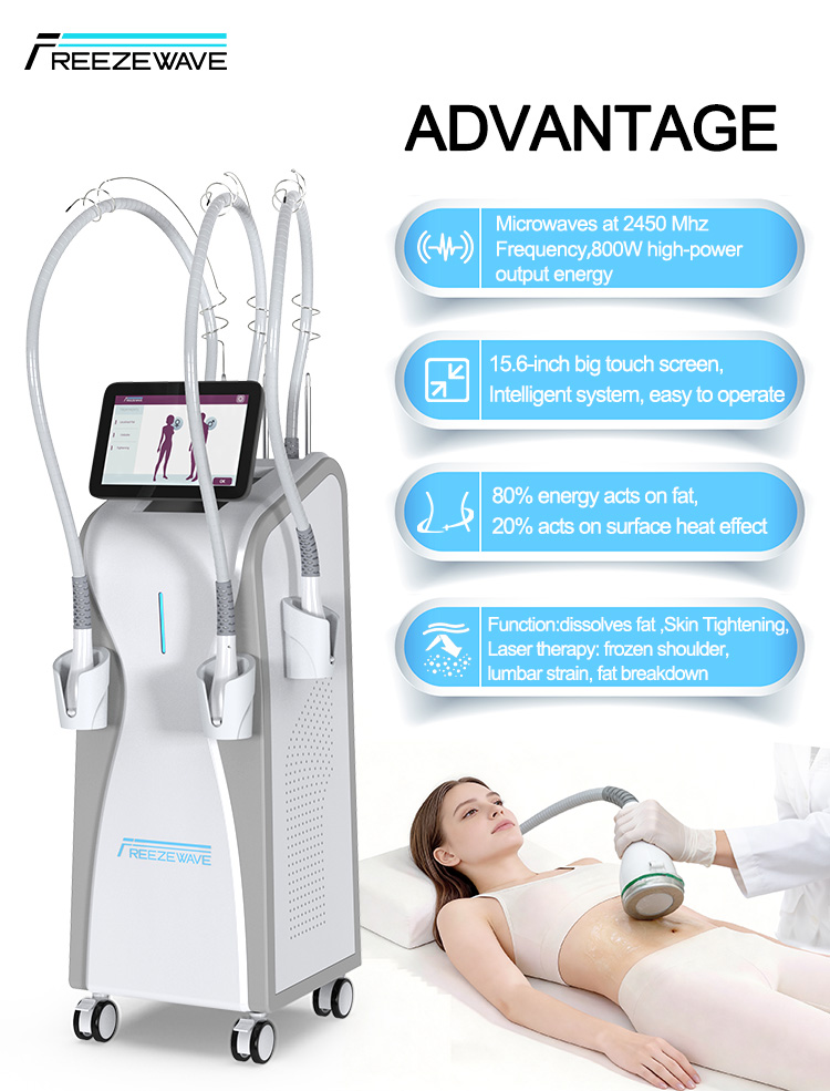 SPA use 3 in 1 Vertical 2.45GHz Microwave freeze wave Therapy Machine face lifting Anti-Aging Slimming skin Lifting Weight Loss shaping beauty Machine