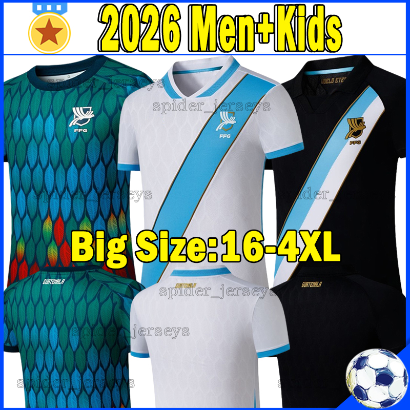 4XL 2026 2027 Guatemala national football team Soccer Jerseys 26 27 SANTIS LOM MUNOZ Home Away Football Shirts CASTELLANOS MORALES PINTO Men Uniforms kids kits sets