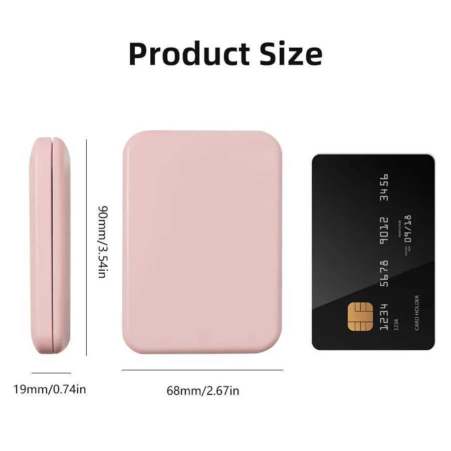 Button Battery Mini Pocket Mirror 2X Zoom 3-Level Stepless Dimming - Top Creative Gift for Ladies H260327