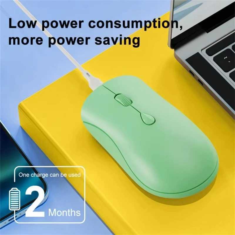 Wireless Mouse Silent Rechargeable Bluetooth 24ghz Dual-mode Optical Ergonomic Bluetooth Mouse For Laptop Pc Ipad Mice New D260327