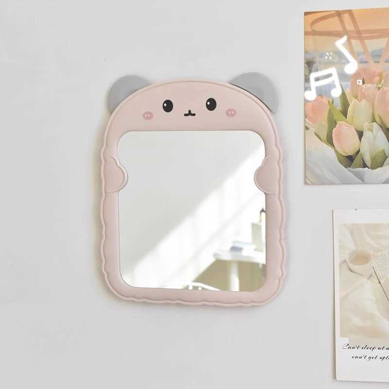 Mini Travel Mirror Portable Irregular Dorm Kawaii Mirror White Aesthetic Creative Espejo Maquillaje Luz House Accessories H260327