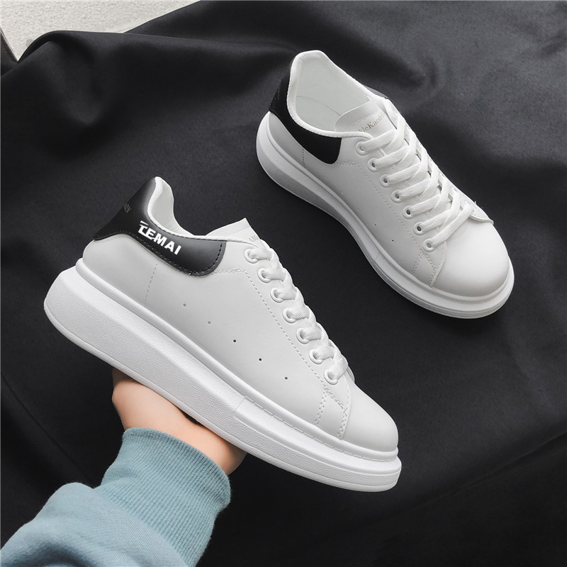 new design shoes 2026 Spring Couple White Sneakers for Men & Women, Platform Height Increase Casual Shoes, Versatile Thick Sole Skateboard Shoes