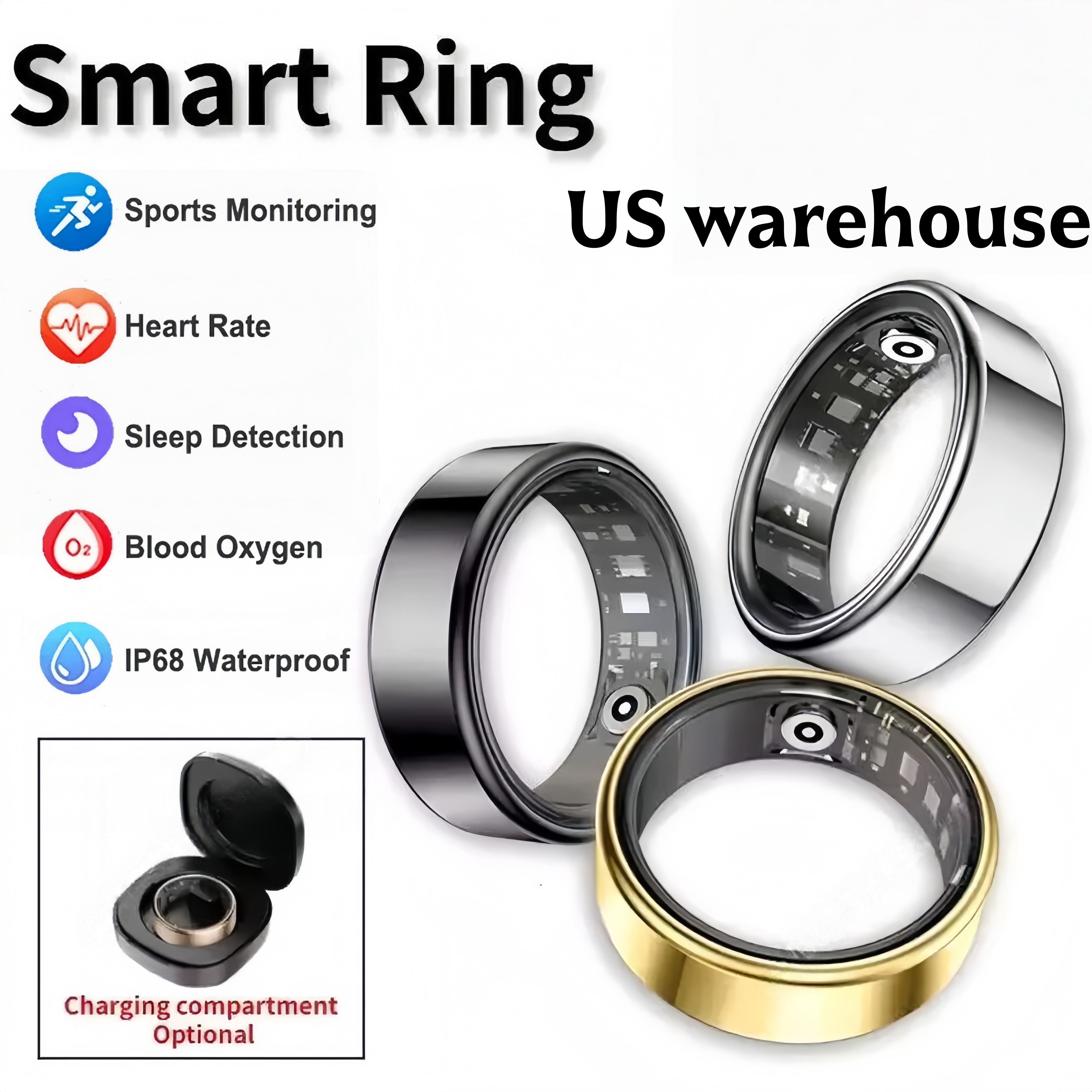 Oura Smart Ring Exercise Step counting Gesture control Heart rate Blood oxygen Scientific sleep monitoring Ring Waterproof multi functional health Smart Ring