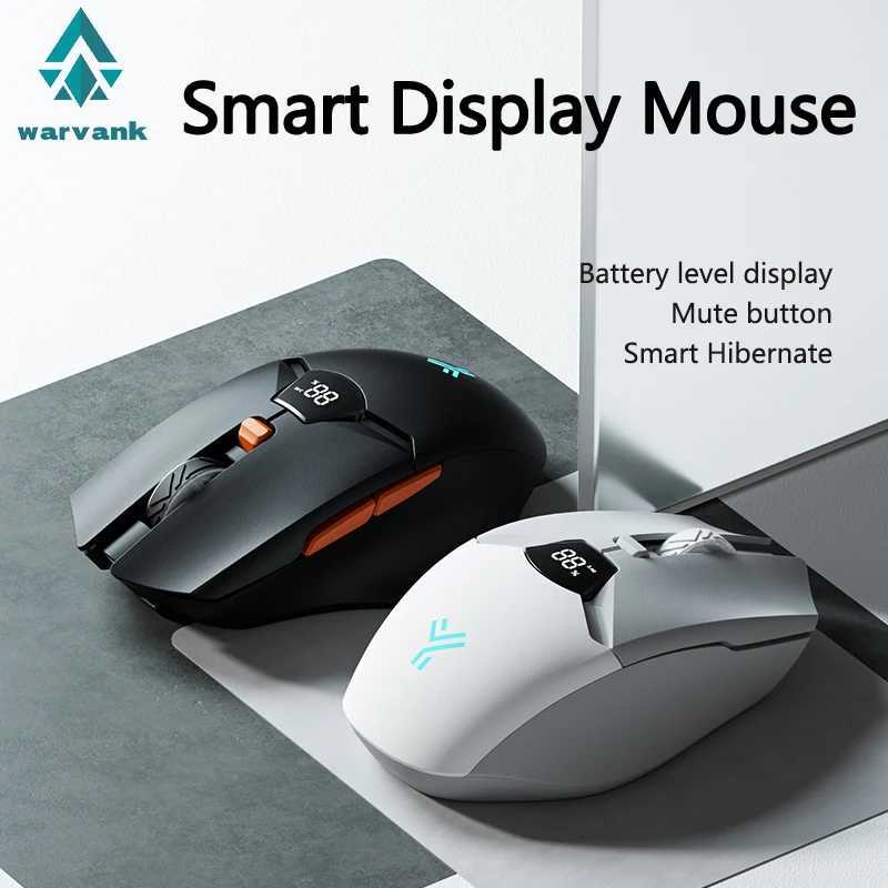 Warvank SX01 Wireless Gaming Mouse Smart Screen Display 6-speed DPI Adjustment 600mAh Rechargeable Silent Office Bluetooth Mouse D260327