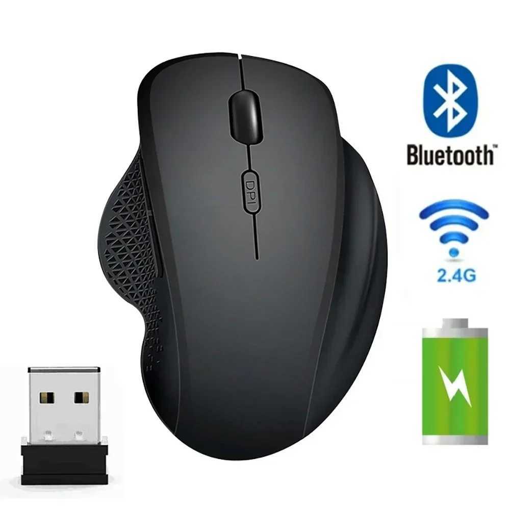 Wireless Mouse Ergonomic Computer Mouse PC Optical Mause with USB Receiver 6 Buttons 24Ghz Wireless Mice 1600 DPI for Laptop D260327