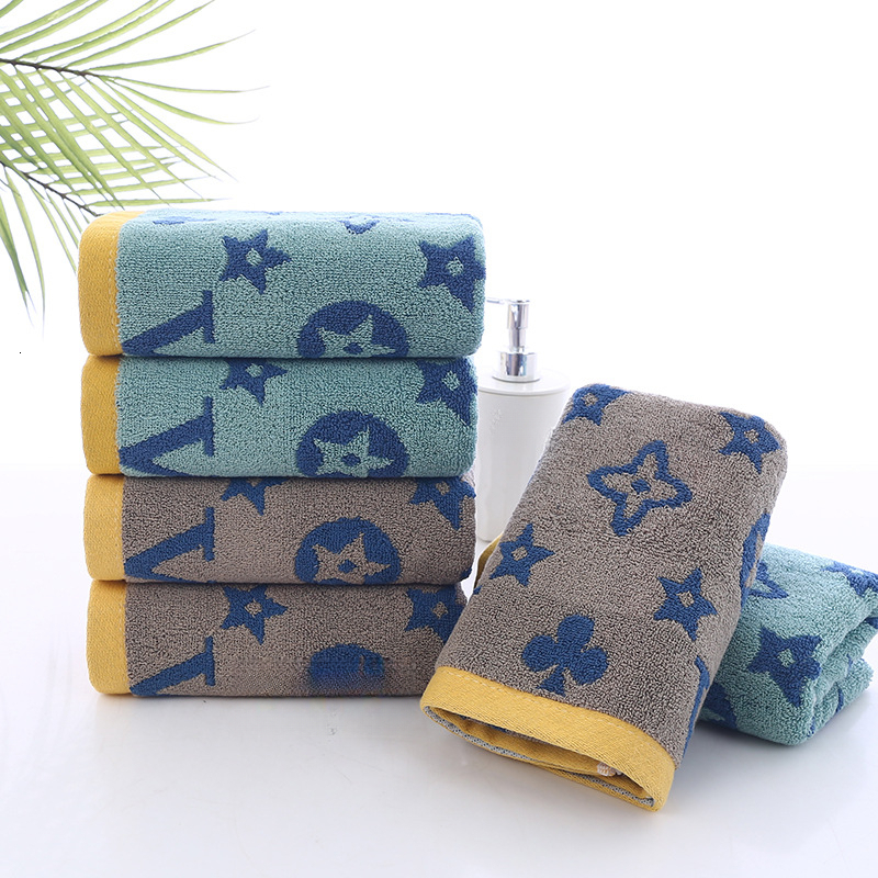 Face Towel Letter Patterned Pure Cotton Thickened Comfortable For Men And Women Home Use