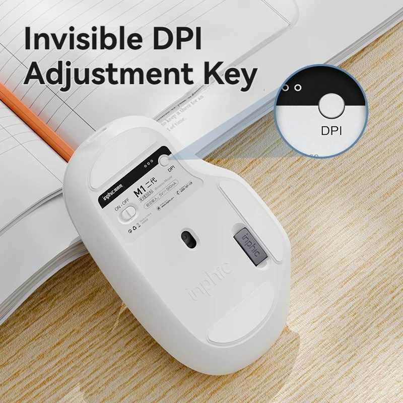 Wireless Mouse Type-c Rechargeable Silent Visualisation Power 24G Mouse Business Office Computer Laptop Universal Mouse D260327
