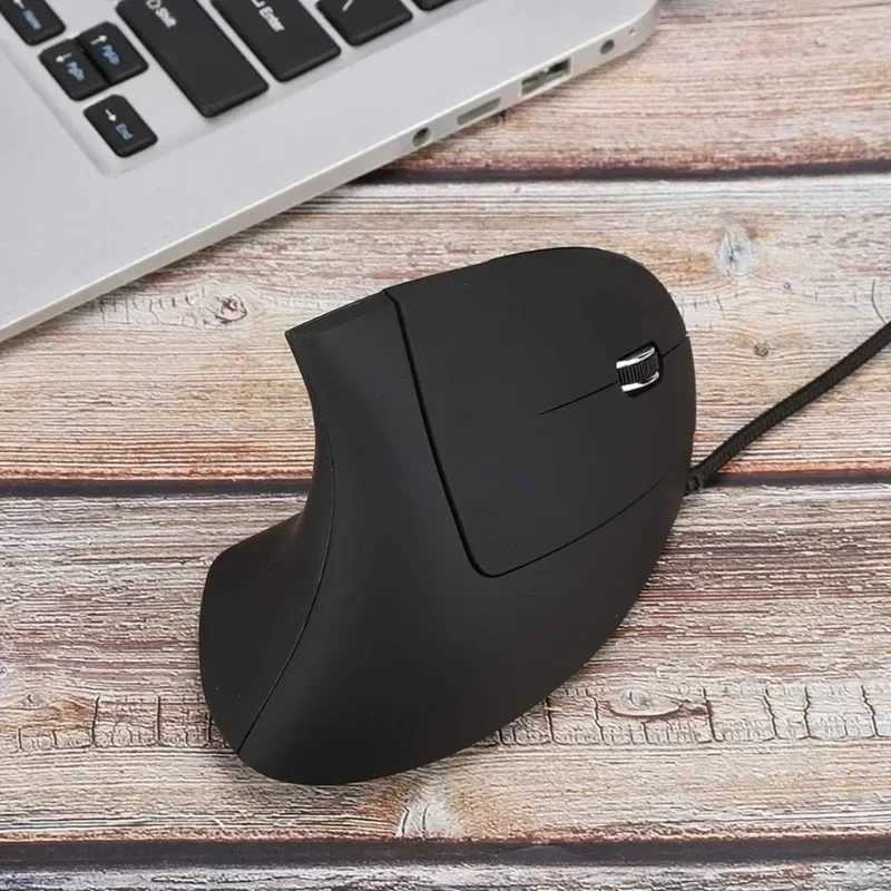 Vertical Optical Mouse Ergonomic Design 4 Level DPI Adjustable USB LED Wired Gaming Mouse for Windows Laptop PC D260327
