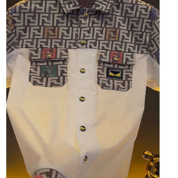 25 Years High Luxury Patchwork Color Block New Button Cardigan Unisex Short Sleeve T-Shirt Fashion Trend Internet Celebrity Top