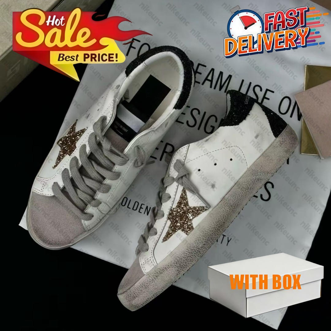 Golden shoe designer old shoe stars goldengooose womens sneakers goos high for women super star suede sequined leopard print white doold dirty classic casual shoes