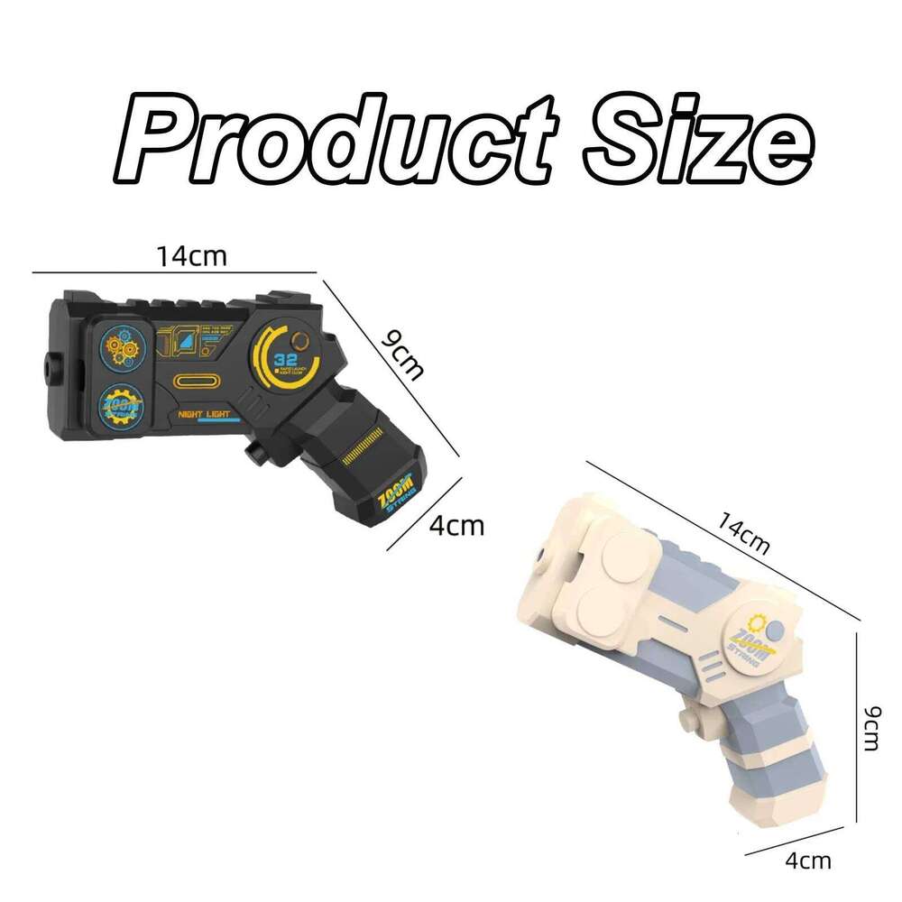 Glow in the Dark String Rope Launcher Toy, Handheld Luminous Fidget Stress Relief Gun for Kids Adults Party Play One-Click Gift