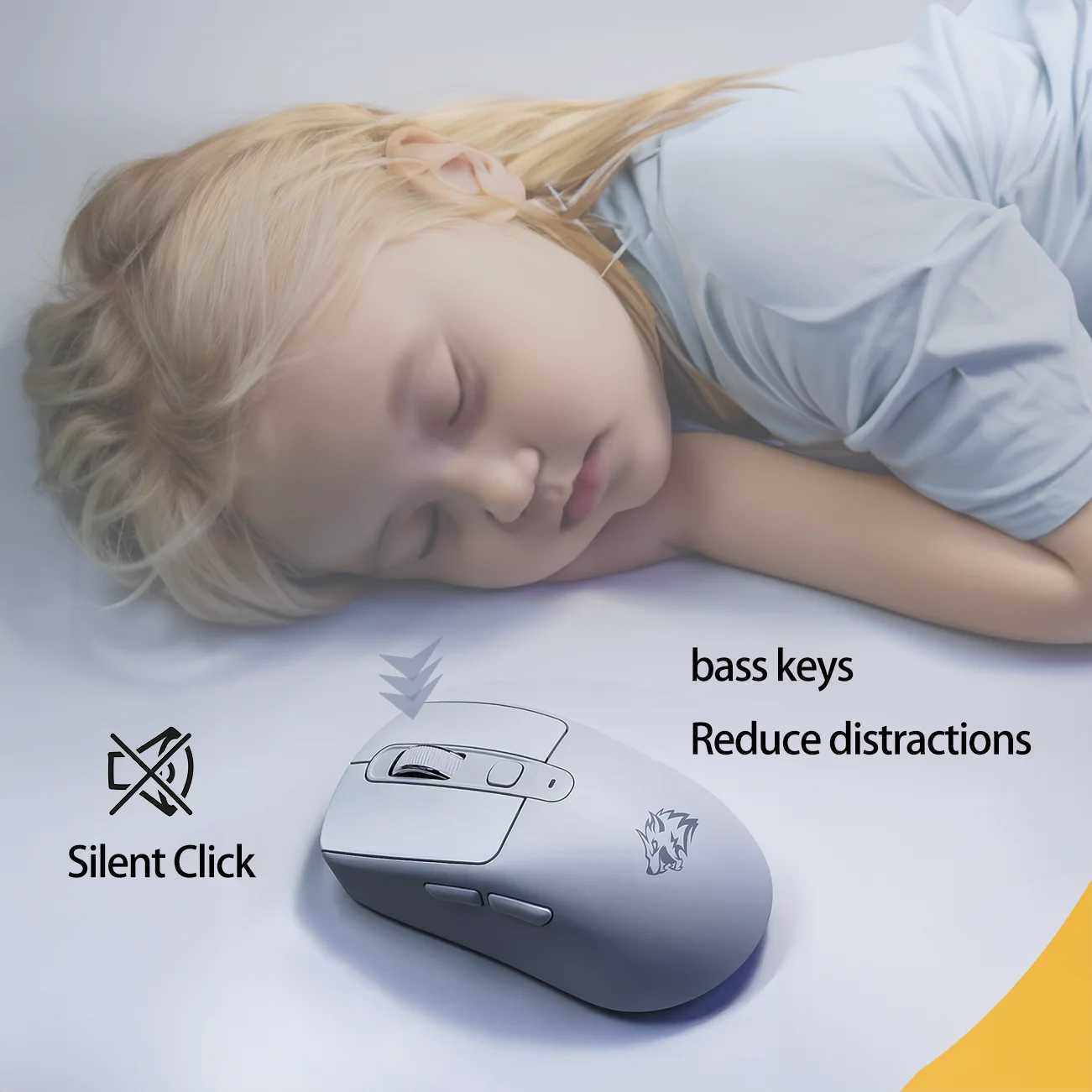 FREEWOLF A3 Wireless Silent Mouse Bluetooth Dual Mode 4000DPI 5-Level DPI Type-C Charging Ergonomic ABS Skin Gaming Office D260327