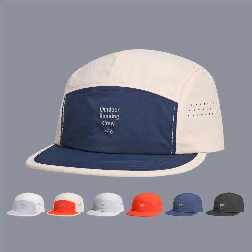Color Block 5 Panel Baseball Cap - Embroidered Letter Quick Dry Mesh Breathable Sports Cap Fashion Casual Lightweight Wear Hat Z260327