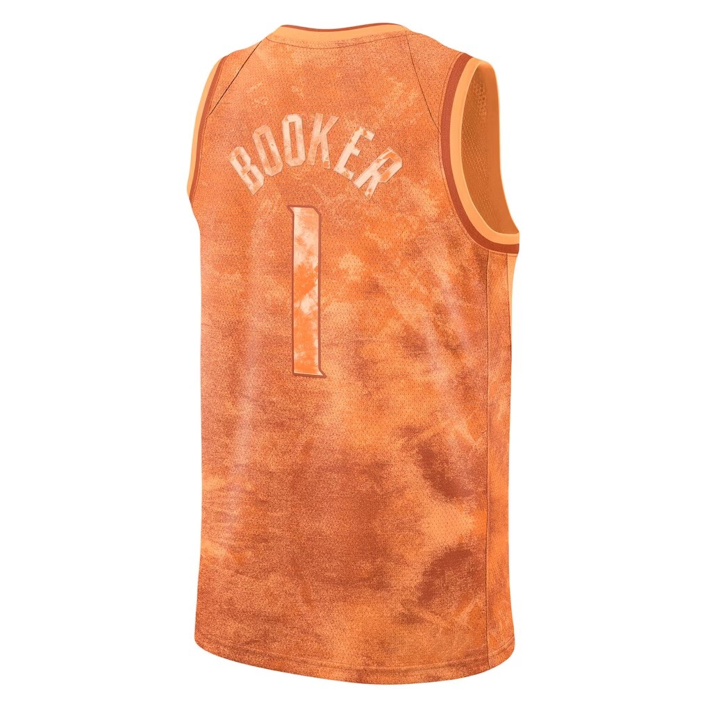 Devin Booker 1 City Black Orange 2026 Jerseys Basketball Men Stitched Jersey S-XXL Mix Match Order