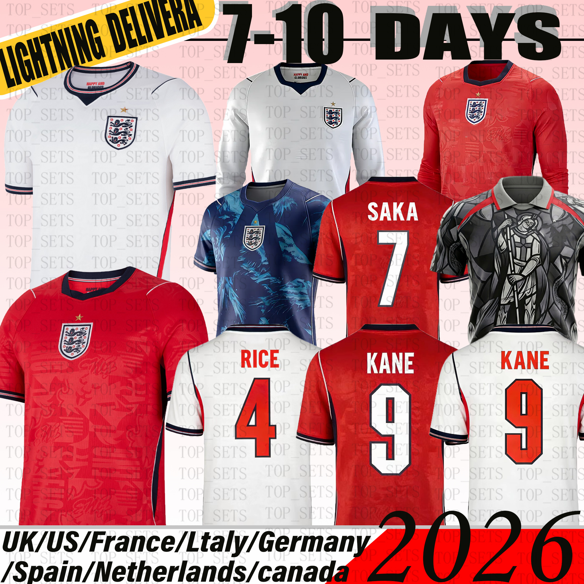 england kit 26 27 Bellingham jerseys KANE SAKA FODEN RICE england football shirt 26 Konsa Watkins Gordon PALMER Walker england 2026 jerseys