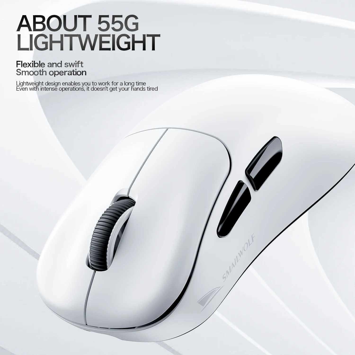 SMAILWOLF M5 Bluetooth Wireless Mouse Gaming Laptop Desktop E-Sports Lightweight PAW3311 Wired Magnetic Charging D260327