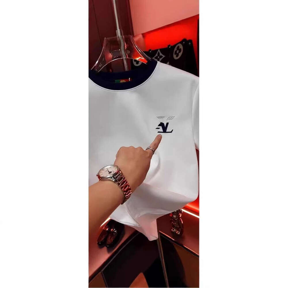 2026 Design Sense New Fashion Versatile Unisex Casual T-Shirt Round Neck Short Sleeve Youth Trend Light Luxury