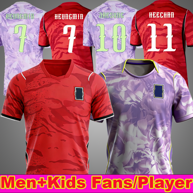 4XL 2026 World Cup South Korea soccer jerseys SON national team 26 27 H C HWANG HEECHAN KANGIN MINJAE football shirt men kids kit korea RED jersey uniform