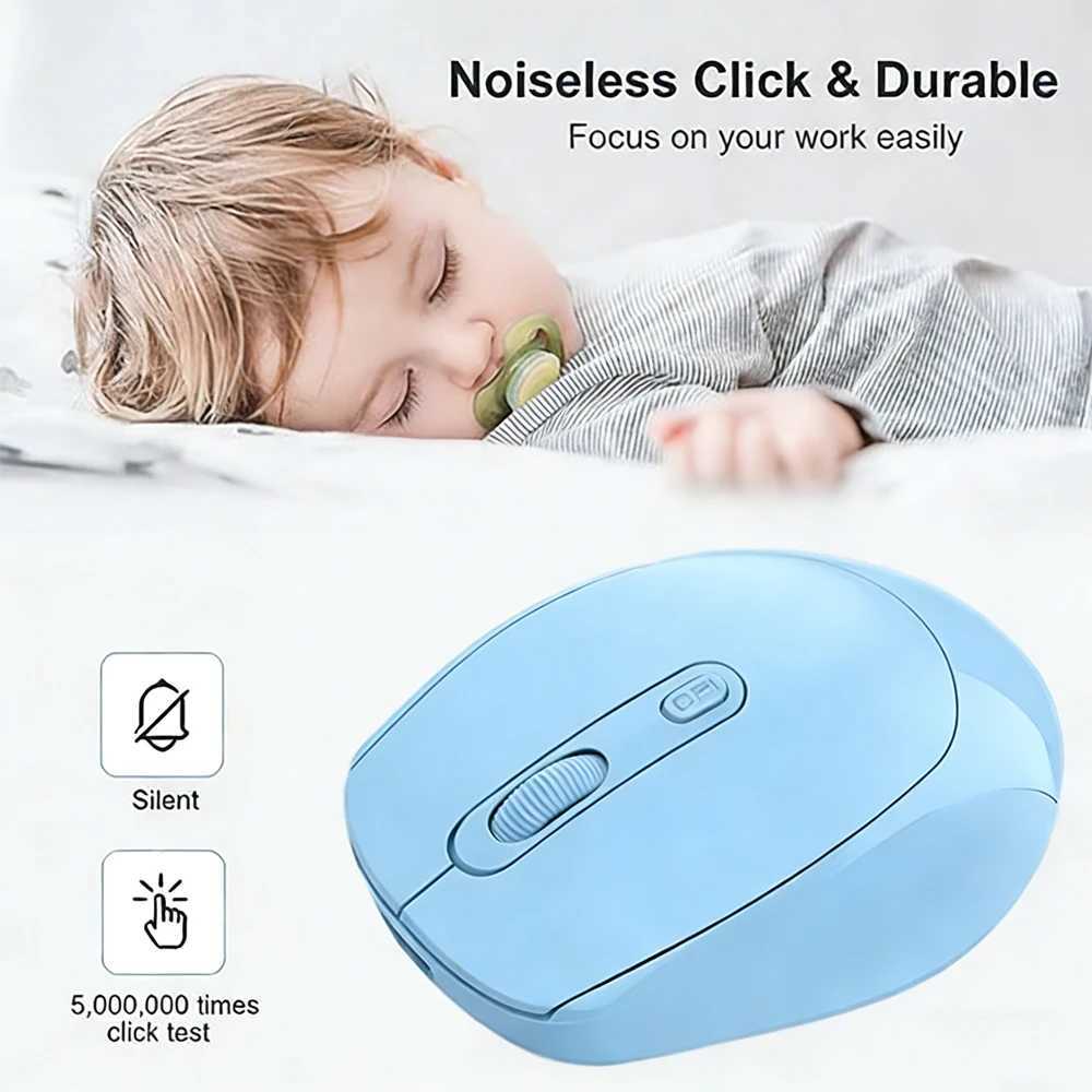 24G Wireless Mouse Bluetooth Silent Mouse Rechargeable Dual Mode Gaming Mouse 1600DPI Adjustable Ergonomic Optical Mice For PC D260327