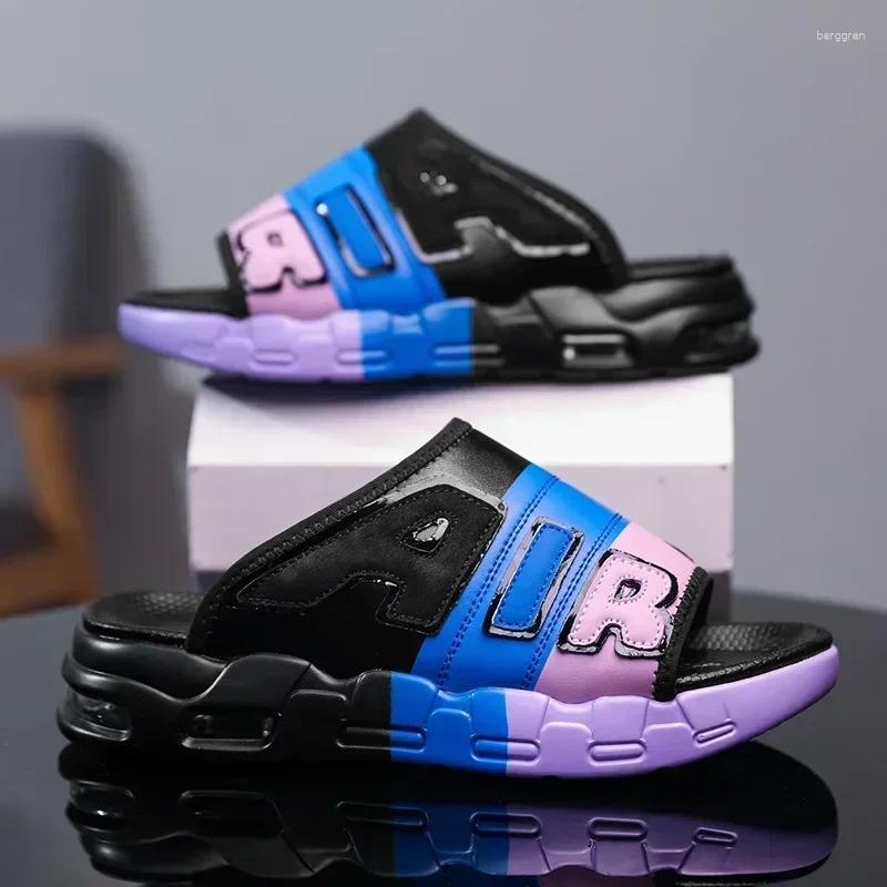 Slippers Men's Air Cushion Design Sandals Summer PVC Soft Non-slip Sports For Men Flip Flops Sandalias Hombre - view 3