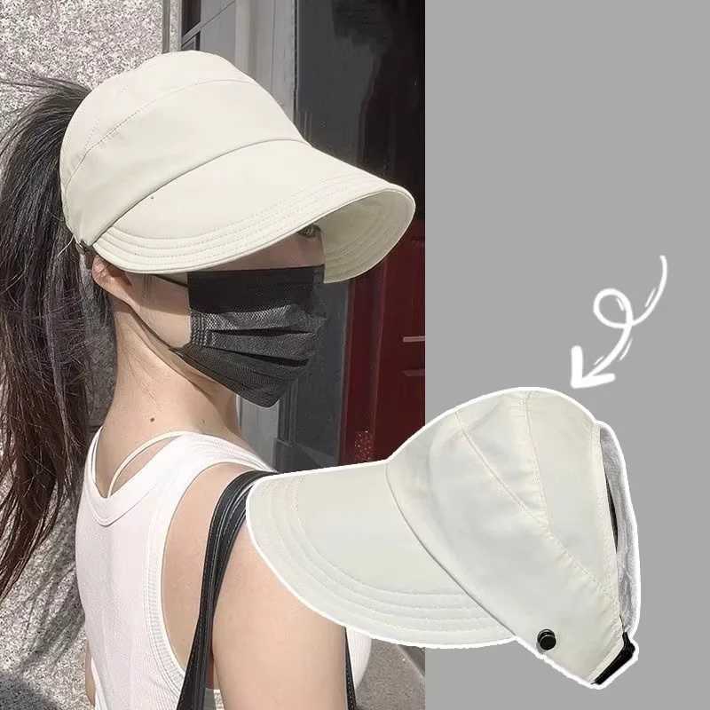 Summer Lightweight Style Can Tie Up in A High Ponytail Can Also Wear A Mask and A Sun Hat for Protection M260327