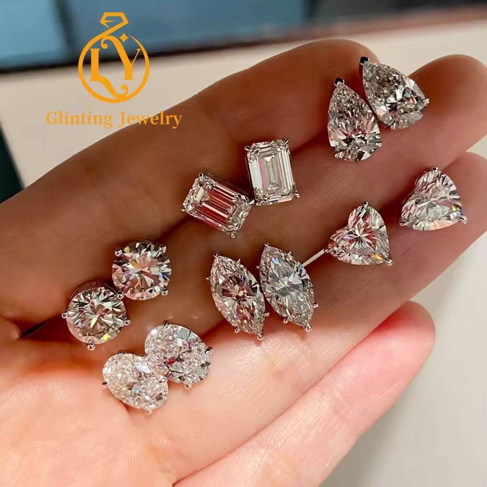 Lab Grown Diamond Stud Earrings 14k Solid Gold 4 Prong Diamond Earrings Women VS1 Clarity IGI Certified