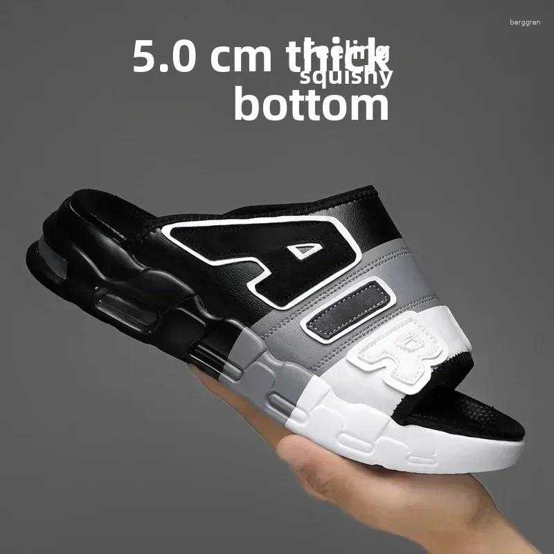 Slippers Men's Air Cushion Design Sandals Summer PVC Soft Non-slip Sports For Men Flip Flops Sandalias Hombre - view 9