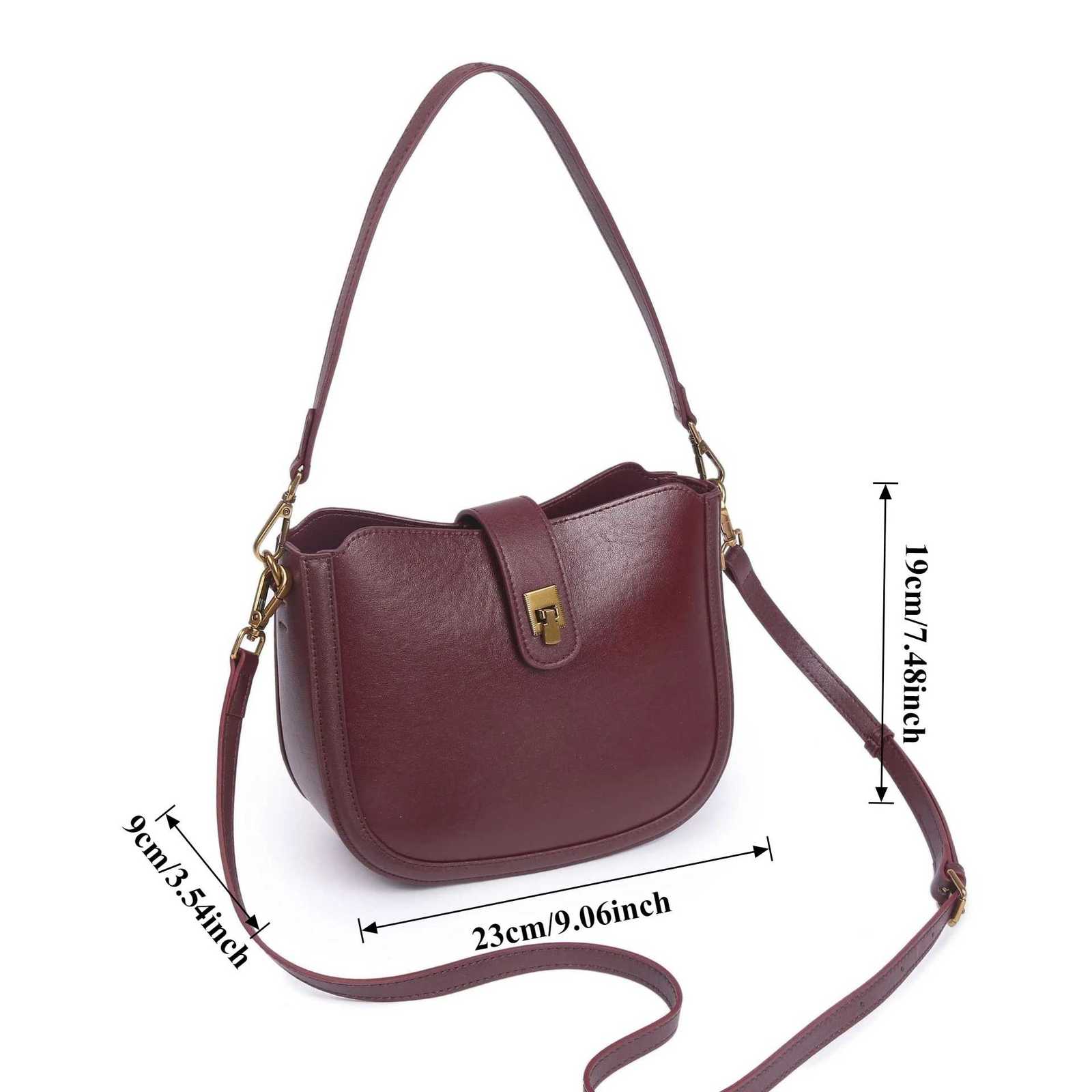 Womens Vegetable Tanned Top Layer Cowhide Bag Minimalist Fashion Practical Dumpling Bag Versatile Crossbody Shoulder Small Bag C260327