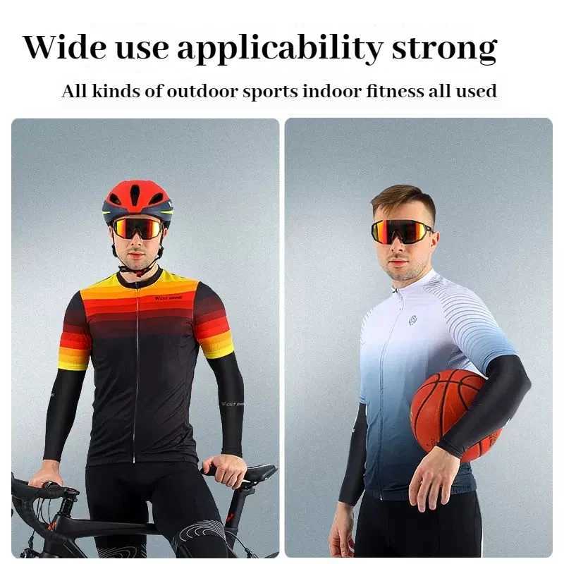 WEST BIKING Ice Silk Sports Sleeves for Bicycle Outdoor Travel Sun Protection UV Protection Fitness Sports Quick Drying D260326