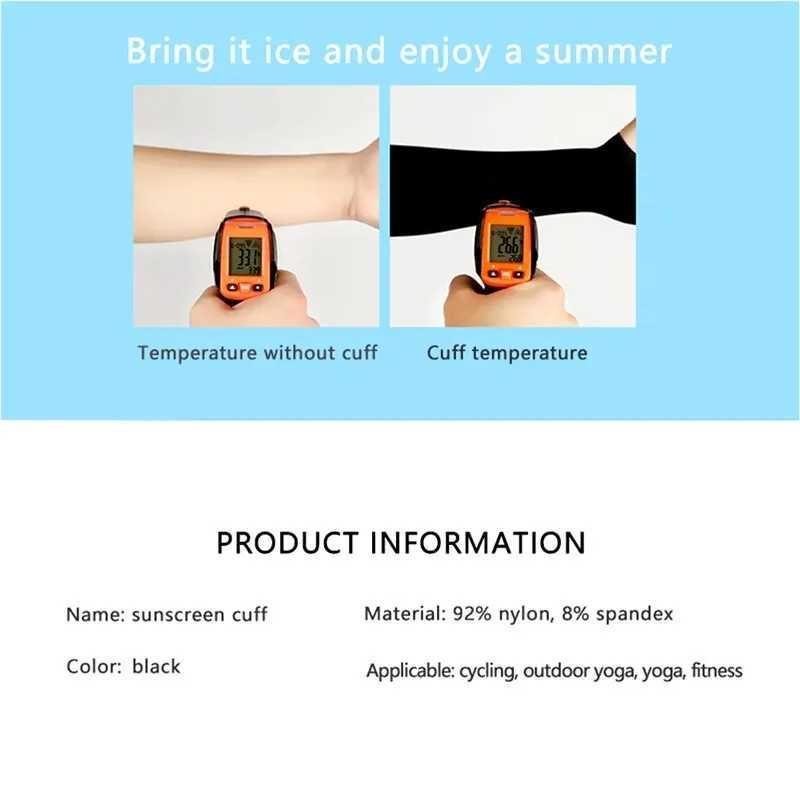 1 Pair Summer Finger Sleeve Cool Wearing High Elastic Elbow Spring Outdoor Riding Fingerless Fishing Custom Ice Silk D260326