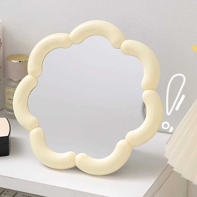 Shaped Cosmetic Mirror Table Desk Vanity Makeup Mirror Portable Folding Mirror with Stand Home Bathroom Decor espejo H260327