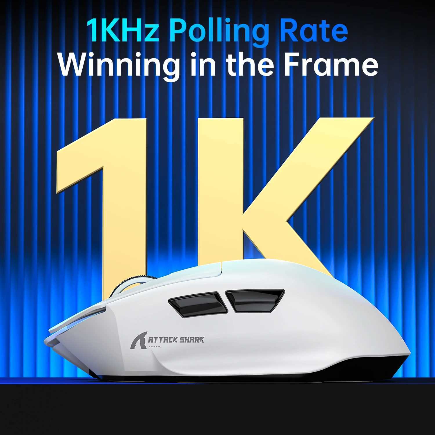 V6 ATTACK SHARK Touch Magnetic Charging Base Wireless MouseBluetooth Tri-Mode Connection25KDPI Macro Gaming Mouse D260327