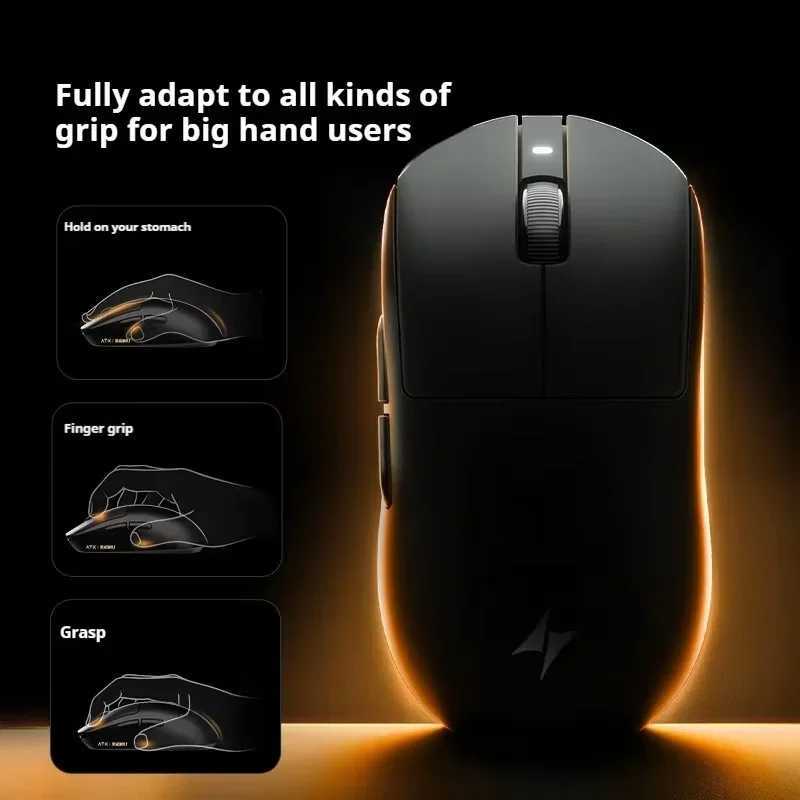 New Atk Vxe A9 Wireless Bluetooth Mouse E-Sports Game Ergonomics Computer Office Tri-Mode Star Flash Edition Big Hand Mouse D260327