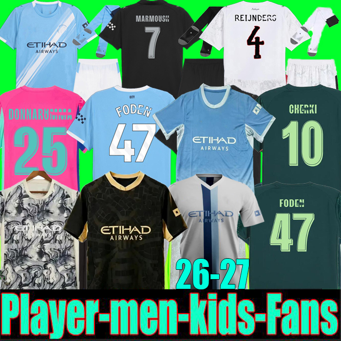25 26 2027 HAALAND MARMOUSH SOCCER Reijnders SEMENYO Cherki player FODEN football tops shirt men kids kit DOKU DONNARUMMA Mancheste es city jerseys Man city S-4XL