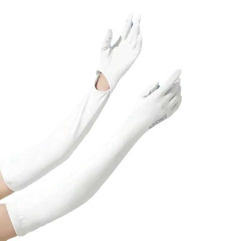 Summer Ice Silk Sunscreen Gloves for Womens UV Protection Summer Breathable Thin Style Driving Ice Sleeves D260326