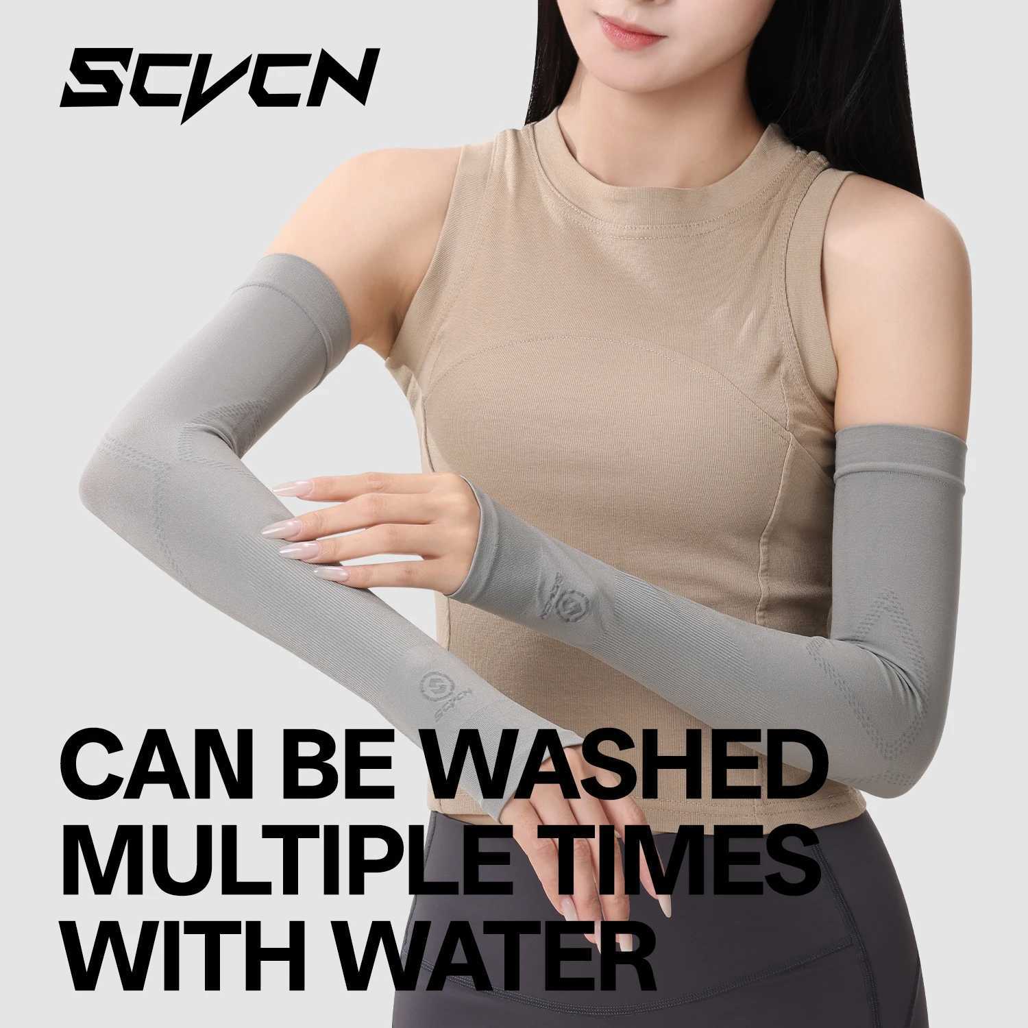 SCVCN Cycling Arm Sleeves Ice Fabric Anti-UV Sunscreen Running Sleeve Outdoor Sport Cycling Arm Summer UPF 50 Men Women Sleeves D260326
